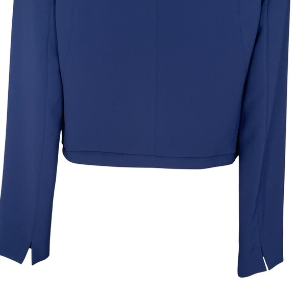 White House Black Market Navy Cropped Blazer Women's Size 6 Open Front Versatile - Picture 6 of 8
